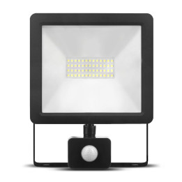 proiector led cu senzor 50w 4500lm ip65 4000k negru  modee