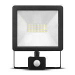 proiector led cu senzor 50w 4500lm ip65 4000k negru  modee