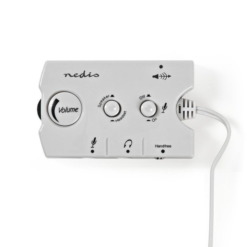 comutator audio analogic nedis  2x 3 5 mm tata  3x 3 5 mm mama + 2 5 mm mama  ivory