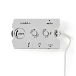 comutator audio analogic nedis  2x 3 5 mm tata  3x 3 5 mm mama + 2 5 mm mama  ivory