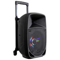 boxa portabila iluminata led 8"/20cm 70w rms cu usb/sd/bt/fm