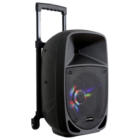 boxa portabila iluminata led 8"/20cm 70w rms cu usb/sd/bt/fm
