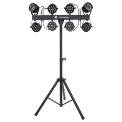 set 8 par-uri 12x1w rgbw + trepied si huse transport