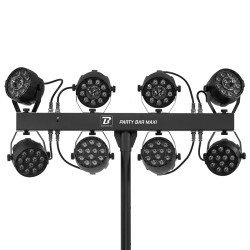 set 8 par-uri 12x1w rgbw + trepied si huse transport