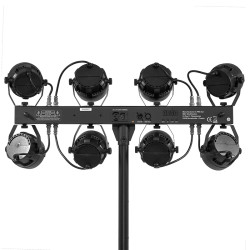 set 8 par-uri 12x1w rgbw + trepied si huse transport