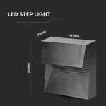 corp iluminat led steplight montaj scara/perete 3w 4000k - negru corp iluminat led steplight montaj scara/perete 3w 4000k - negru