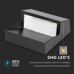 corp iluminat led steplight montaj scara/perete 3w 4000k - negru