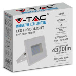 reflector led smd 50w 6500k ip65 - alb