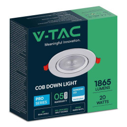 panou led unghi reglabil 20w 6400k alb rece