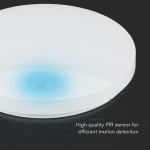 plafoniera led 15w ip20 senzor de miscare 3in1 - alb