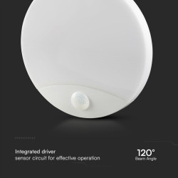 plafoniera led 15w ip20 senzor de miscare 3in1 - alb