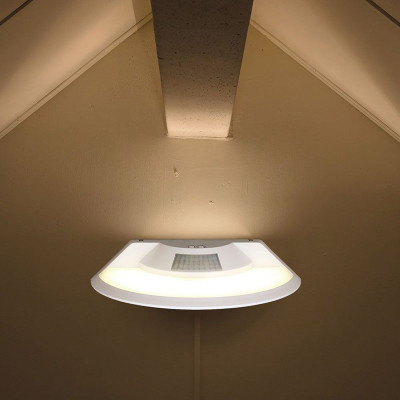 lampa perete led 10w ip54 senzor de miscare 3in1 - alb