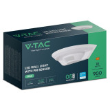 lampa perete led 10w ip54 senzor de miscare 3in1 - alb