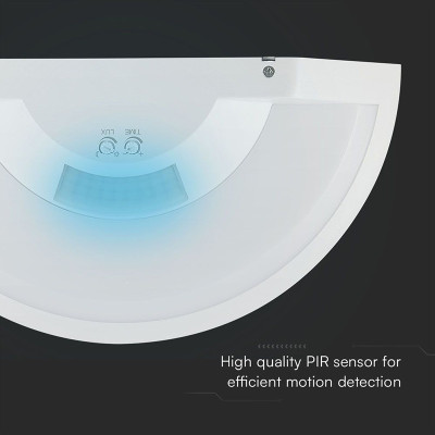 lampa perete led 10w ip54 senzor de miscare 3in1 - alb