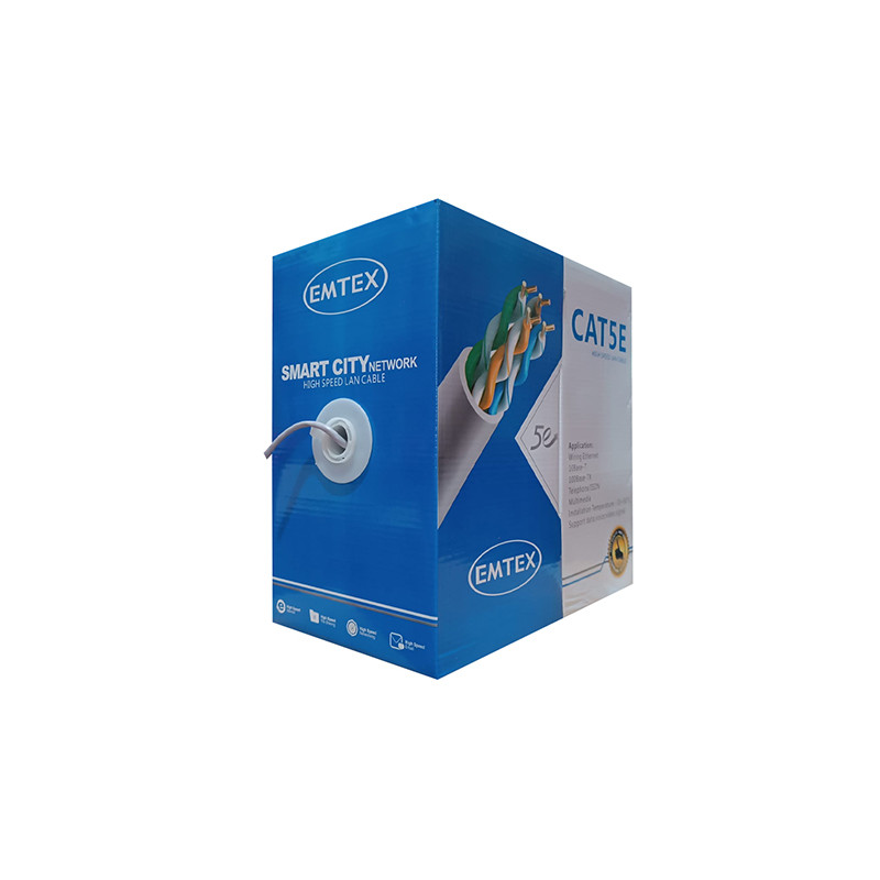 cablu utp cat5e cupru 25awg 0.45mm 305m emtex