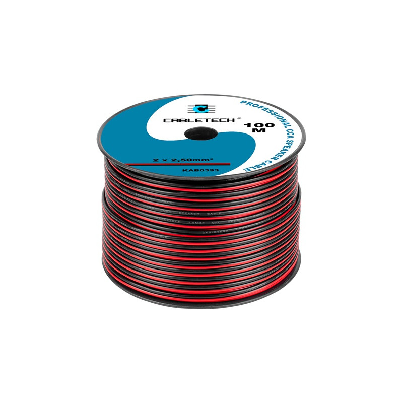 cablu difuzor cca 2x2.50mm rosu/negru 100m