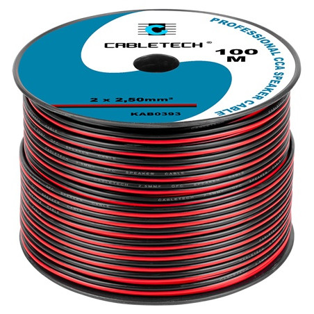 cablu difuzor cca 2x2.50mm rosu/negru 100m