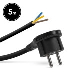 stecher cu clema de plastic - cablu de 5 metri - 3 x 1,5 mm2 - negru stecher cu clema de plastic - cablu de 5 metri - 3 x 1,5 mm2 - negru