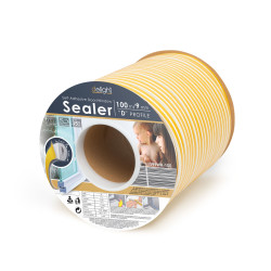 profil izolator autoadeziv pt. ferestre si usi, profil ,,d" - 100 m, alb, 9 mm