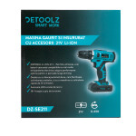 masina de gaurit insurubat cu accesorii 21v li-ion