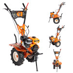 motocultor detoolz 8.5cp 212cc, benzina 4t, 3 viteze, pornire manuala, cu roti