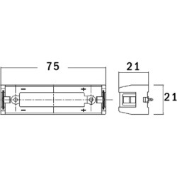 Acumulatori Baterii, Suport Term: pt.PCB Dimensiune: MR18650 Nr.bat: 1 -1, dioda.ro