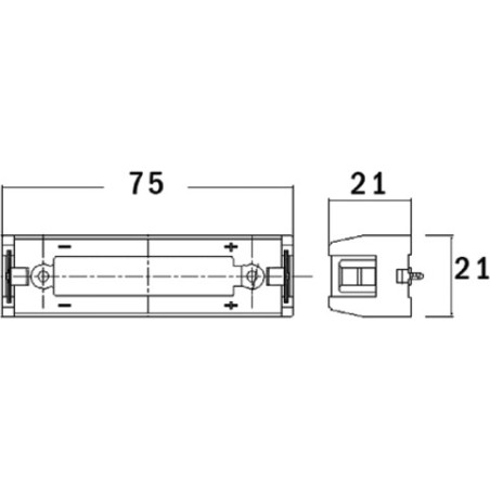 Suport Term: pt.PCB Dimensiune: MR18650 Nr.bat: 1