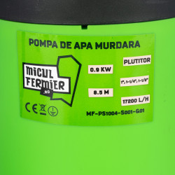 pompa apa murdara cu plutitor, 900w, 17200l/h, 8.5m