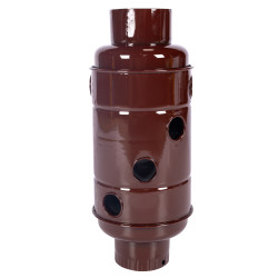 burlan recuperator caldura, rotund, 120 mm, maro