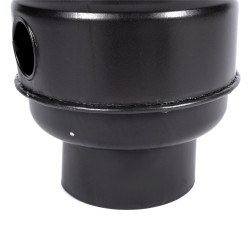 burlan recuperator caldura, rotund, 130 mm, gri mat
