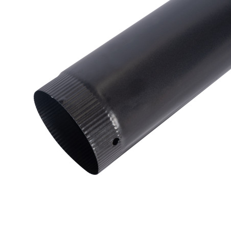 burlan pentru soba pe lemne, 130 mm, gri mat