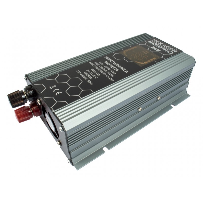 Invertor auto HEX 1000 PRO Convertor 24 V 220V Invertoare auto, Invertor auto HEX 1000 PRO Convertor 24 V 220V -1, dioda.ro