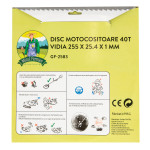 disc motocositoare 40t vidia 255 x 25.4 x 1mm disc motocositoare 40t vidia 255 x 25.4 x 1mm