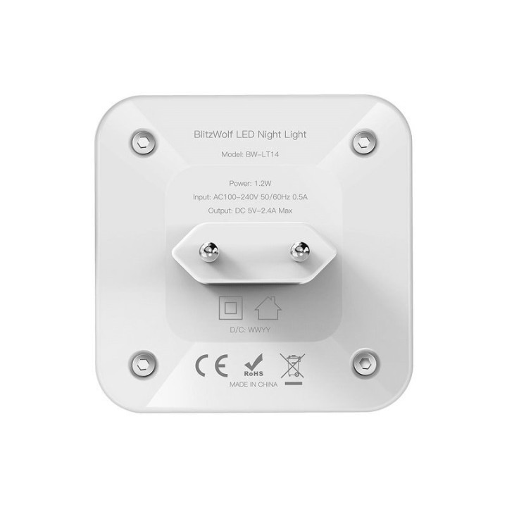 
                
    lampa de noapte cu senzor si 2 porturi usb, blitzwolf bw-lt14
            