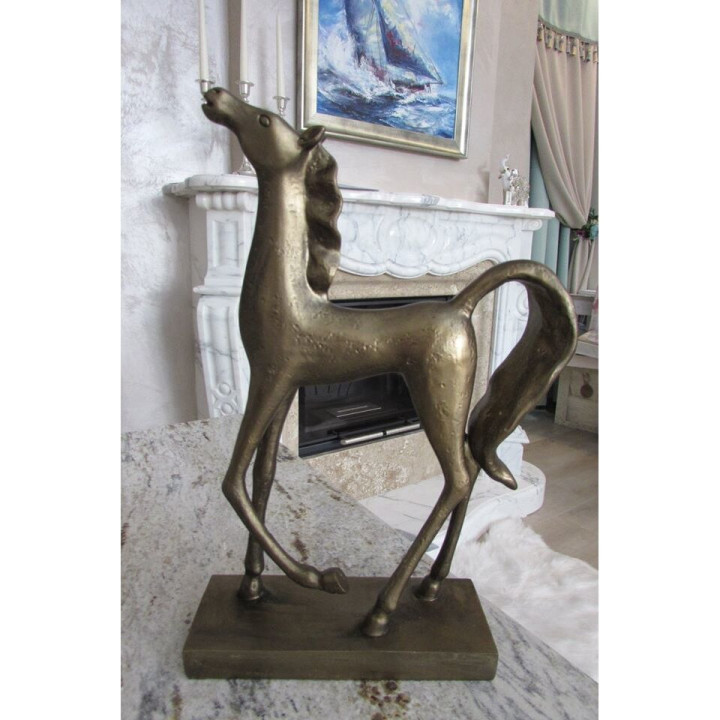 
                
    figurina cal decorativ din rasina, gold, 22 x 8 x 36 cm
            