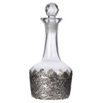 
                
    sticla cu dop si ornamente metalice, 9x20 cm
            