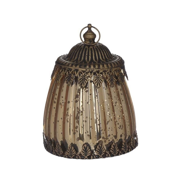 
                
    felinar led auriu antichizat 10x15cm sticla metal
            