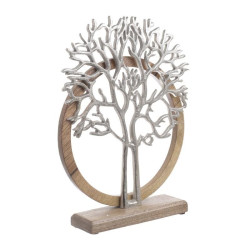 
                
    decoratiune de birou in forma de copac din aluminiu si lemn, argintiu, 20x 29 cm
            