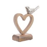 
                
    inima decorativa lemn cu pasarea din aluminiu,15cm
            