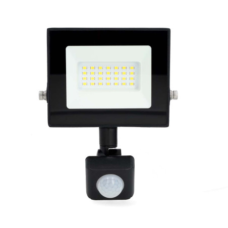 proiector led cu senzor 20w 1620lm ip44 4000k  1m  negru  nedis