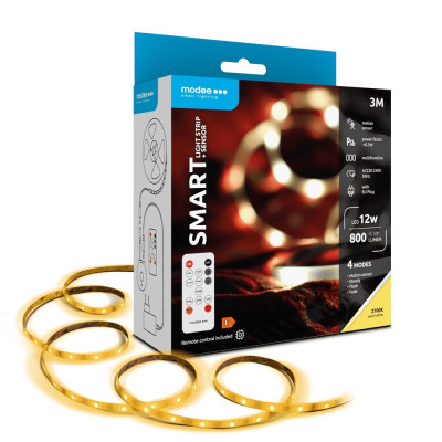 banda led smart modee  12w  senzor de miscare  telecomanda  2700k  800lm  ip20  3m