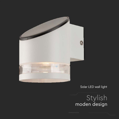 lampa led cu incarcare solara 1w ip54 3000k - alb