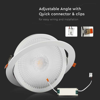 panou led unghi reglabil 10w 6400k alb rece