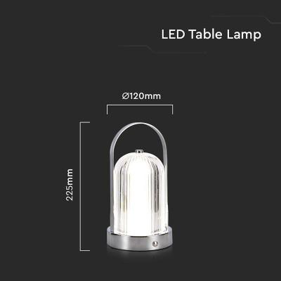 lampa birou 3in1 cu acumulator 1800mah - crome