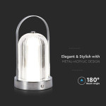 lampa birou 3in1 cu acumulator 1800mah - crome