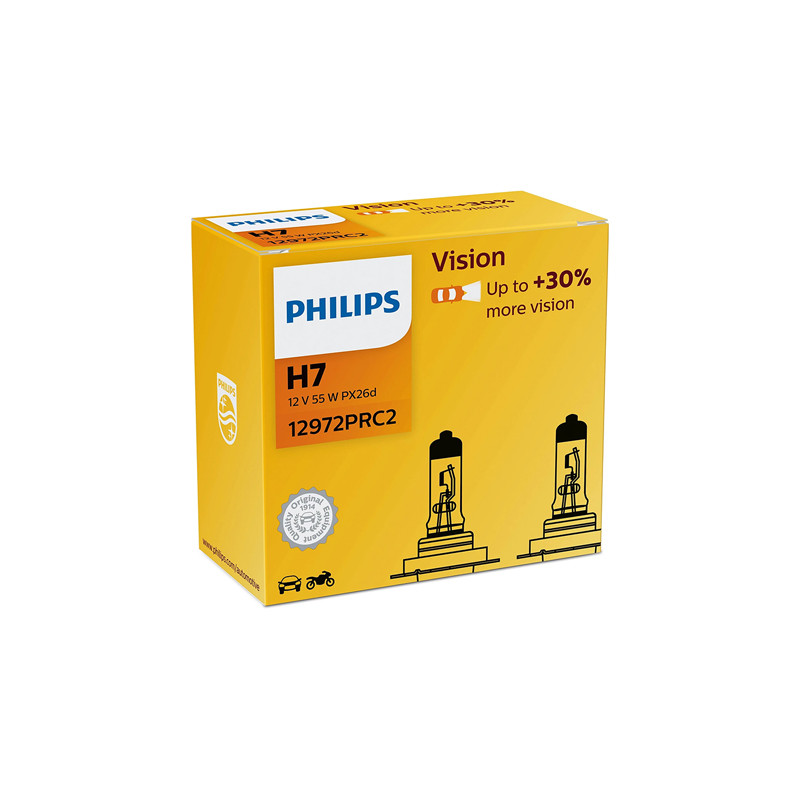 set 2 becuri auto h7 vision philips