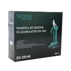 foarfeca de gradina cu acumulator 20v 2ah
