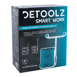 pompa de stropit cu acumulator, detoolz 17l