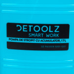 pompa de stropit cu acumulator, detoolz 17l