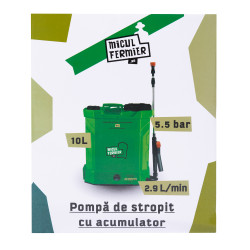 pompa de stropit cu acumulator, micul fermier 10l